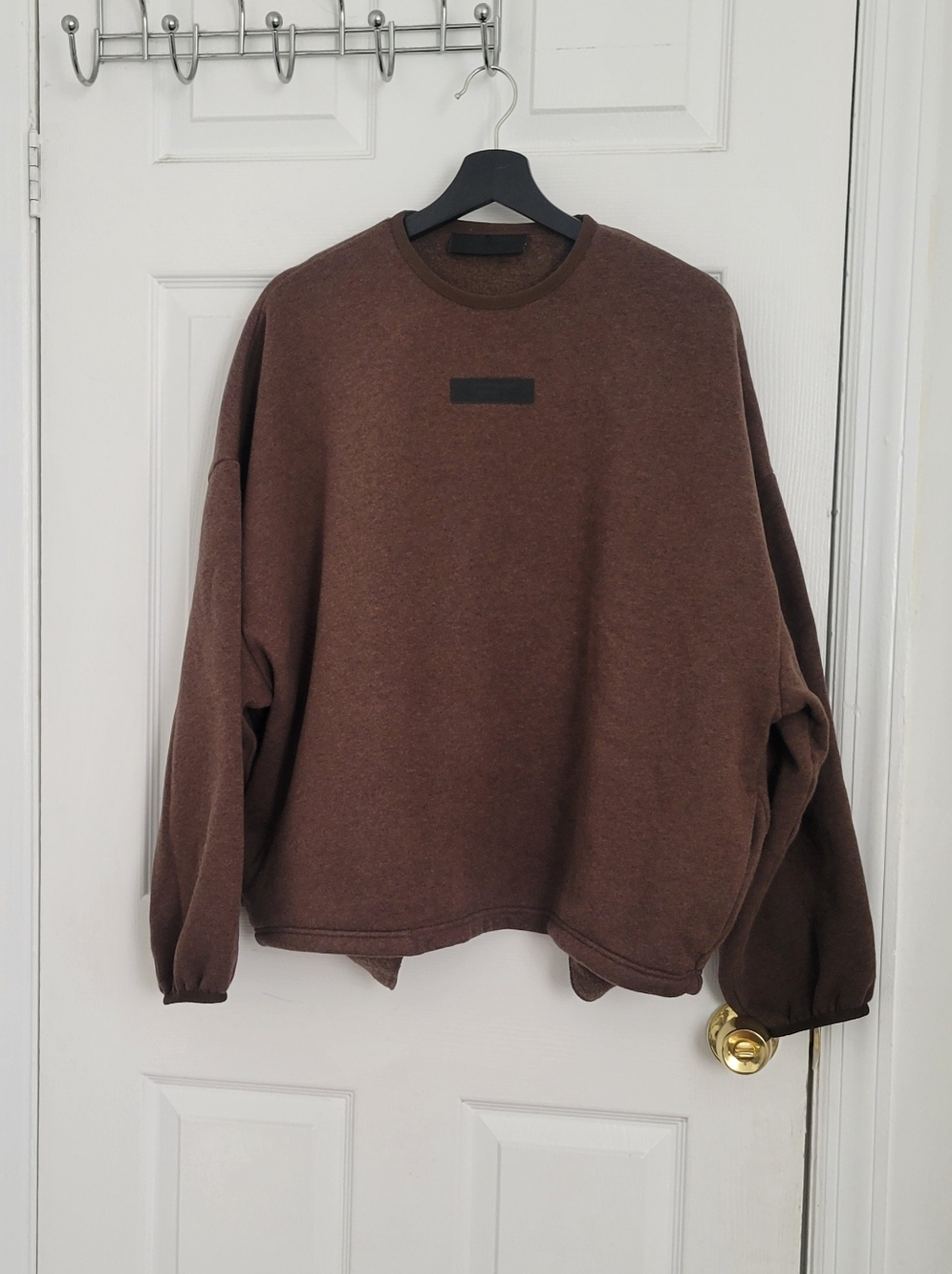 Essentials Brown Men's Crewneck Sweater
